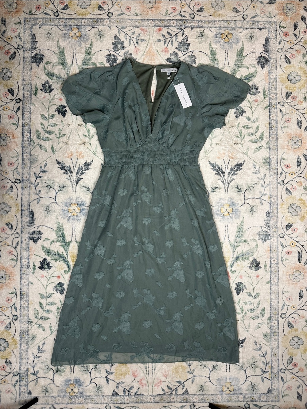 NWT Baltic Born June Smocked Midi Dress Size L